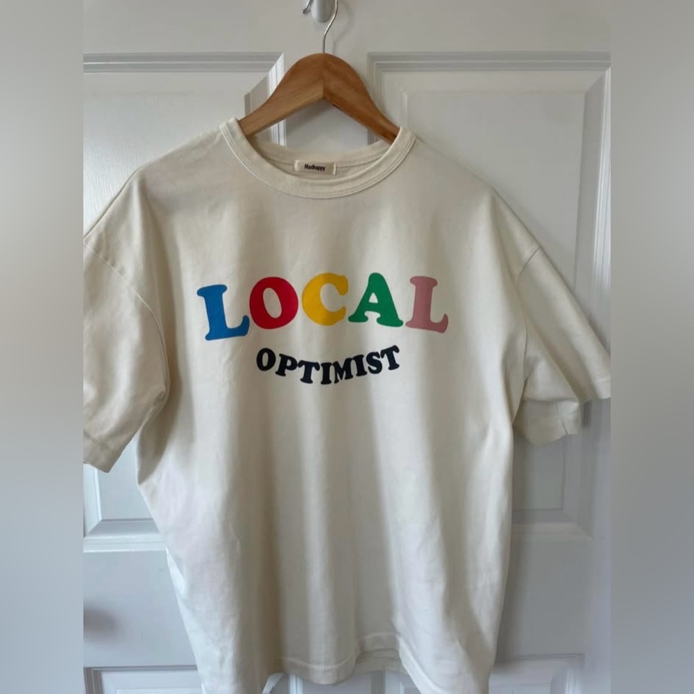Madhappy Cream 'Local Optimist' Tee Excellent Condition